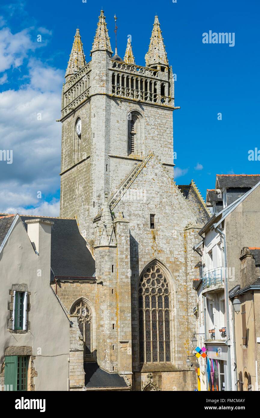La France, Finistère, Quimperlé, Eglise Notre Dame de l'Assomption ou l'église Saint Michel Banque D'Images