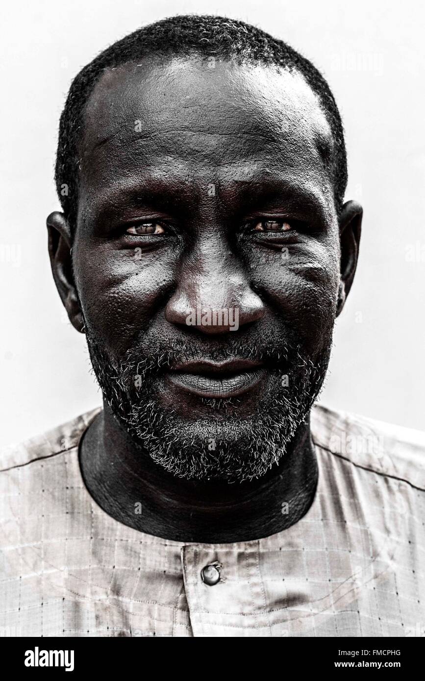 Sénégal, Sahel, région de Ferlo, Widou Thiengoly, homme Peul Banque D'Images