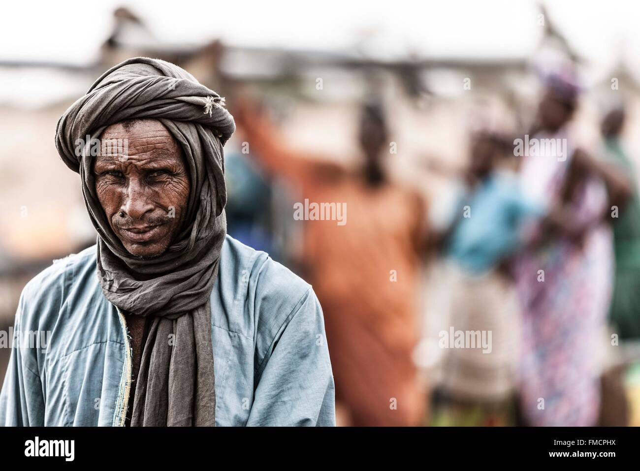 Sénégal, Sahel, région de Ferlo, Widou Thiengoly, homme Peul Banque D'Images
