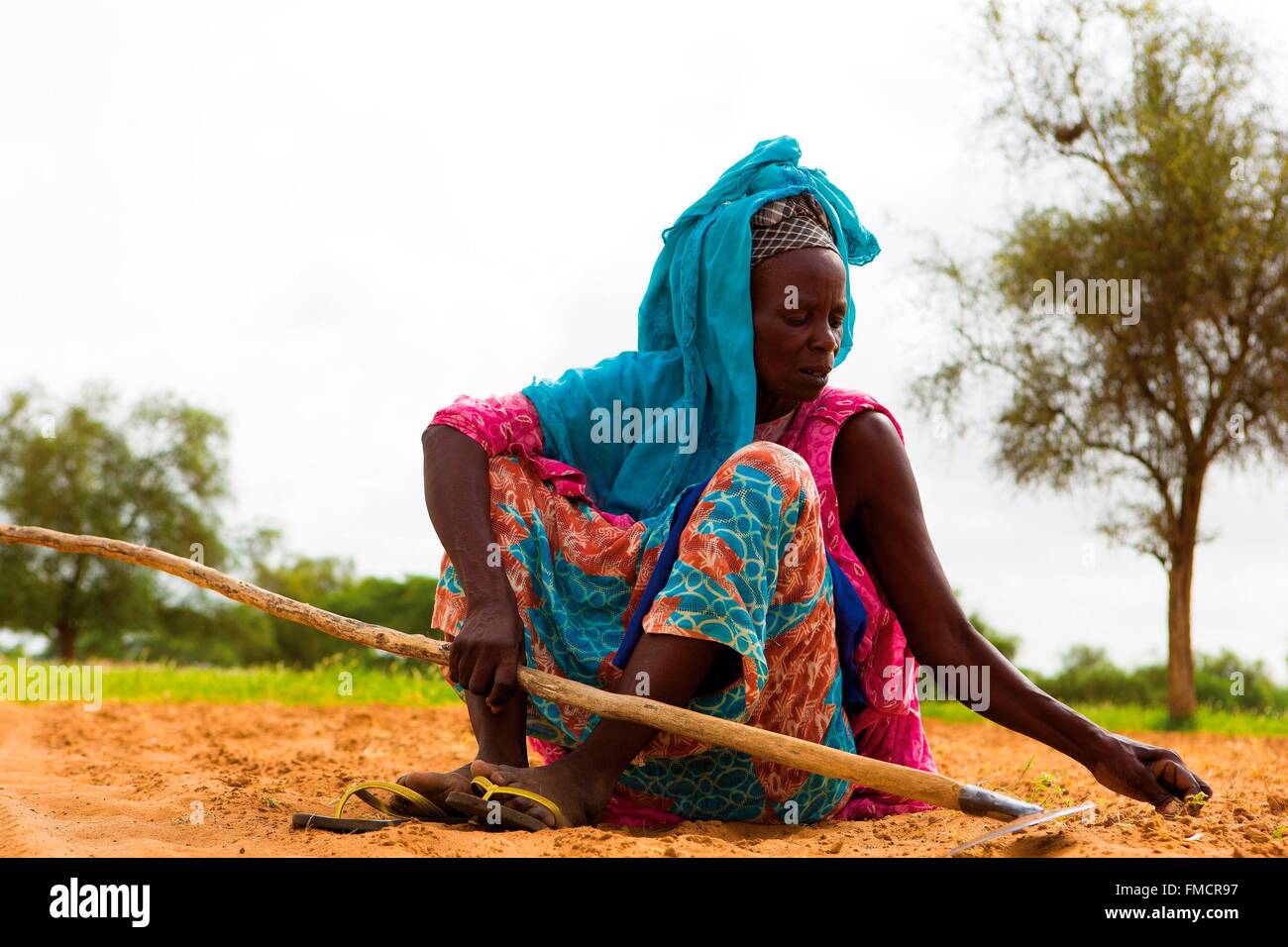 Sénégal, Sahel, région de Ferlo, Widou Thiengoly, la femme sénégalaise de la région de Ferlo Banque D'Images