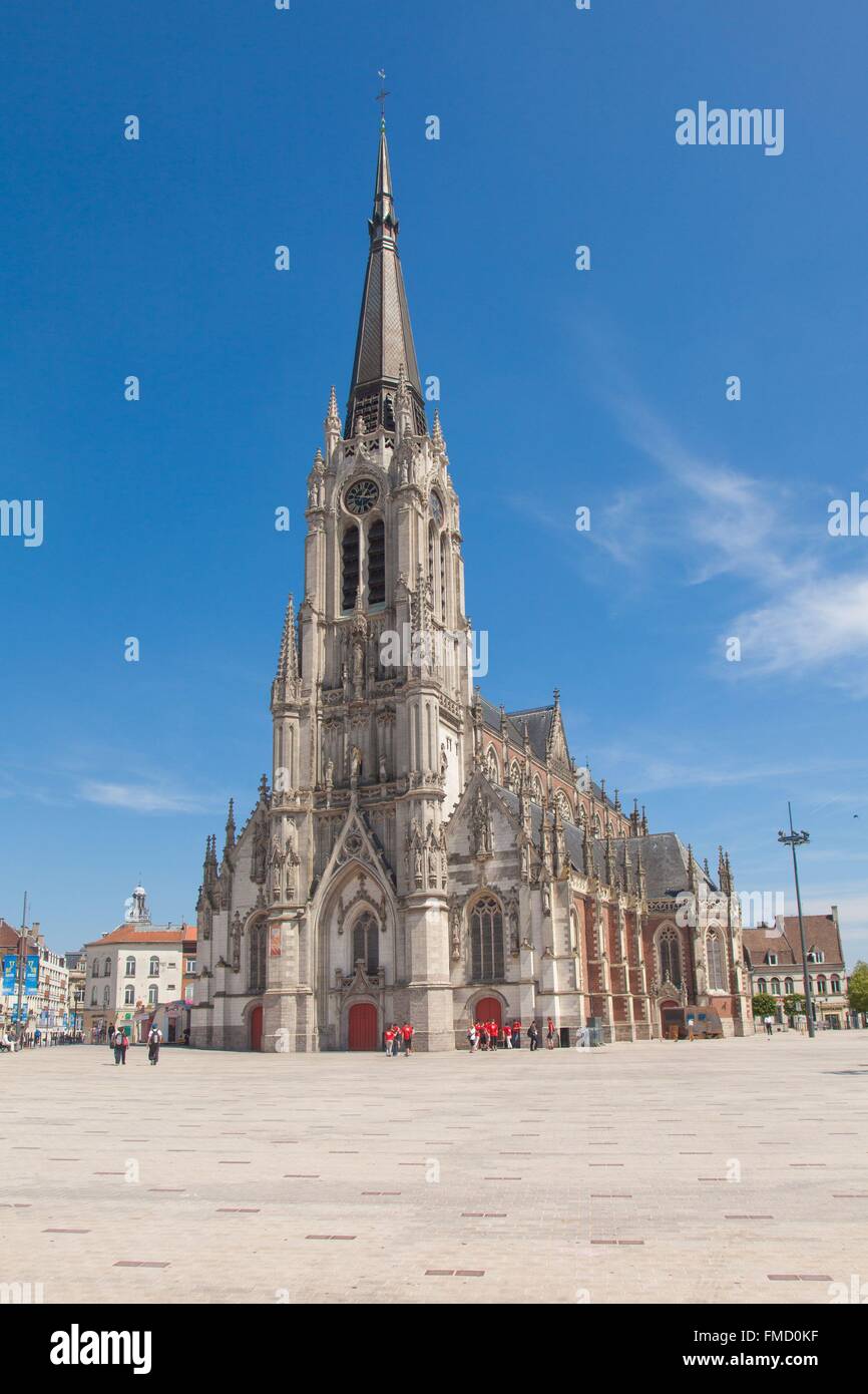 France, Nord, Tourcoing, Église Saint-christophe Banque D'Images