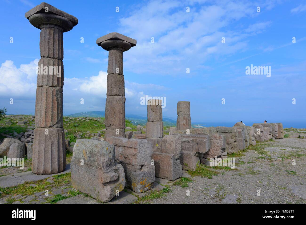 La Turquie, région de Marmara, province de Çanakkale, Assos, le Temple d'Athena Banque D'Images