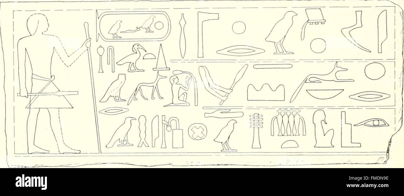 Ce rapport détaille les fouilles menées par l'Académie des sciences de Vienne, en collaboration avec le Dr Wilhelm Pelizaeus, dans un ancien cimetière près des pyramides en Égypte. Les résultats jettent un éclairage sur l'histoire de l'ancien Empire. Banque D'Images