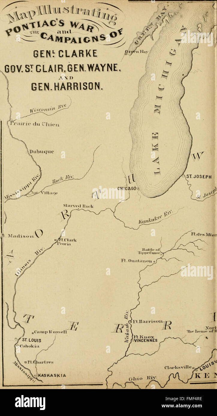 La découverte et la conquête de l'Ouest - y compris le début de l'histoire de Chicago, Detroit, Vincennes, St Louis, Ft. Wayne, Prairie du Chien, Marietta, Cincinnati, Cleveland, etc., etc., et Banque D'Images