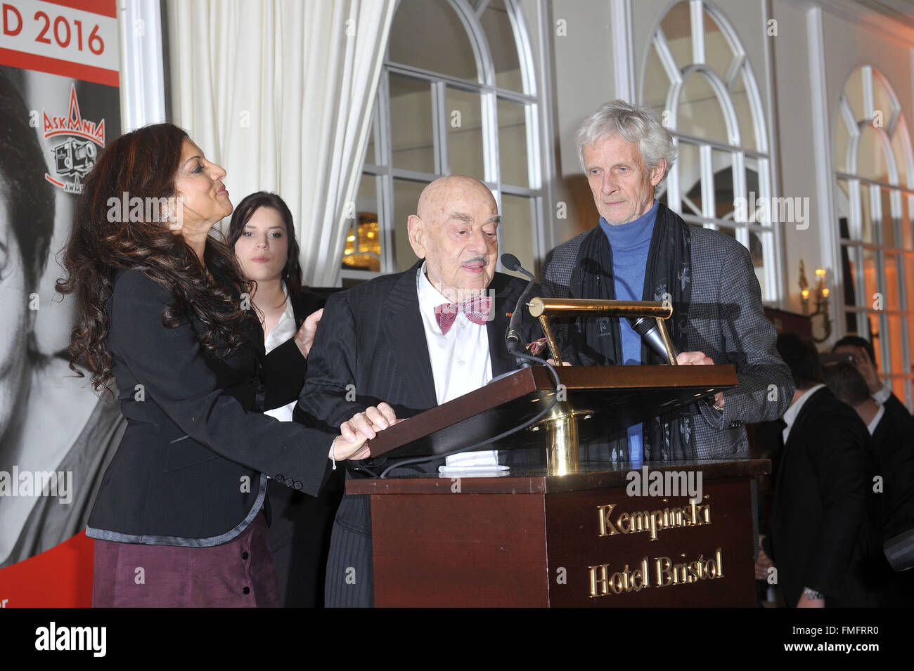 Askania Award à Hôtel Kempinski avec : Alice Brauner, Artur Brauner Atze, Mathieu Carriere Où : Berlin, Allemagne Quand : 09 Oct 2016 Banque D'Images