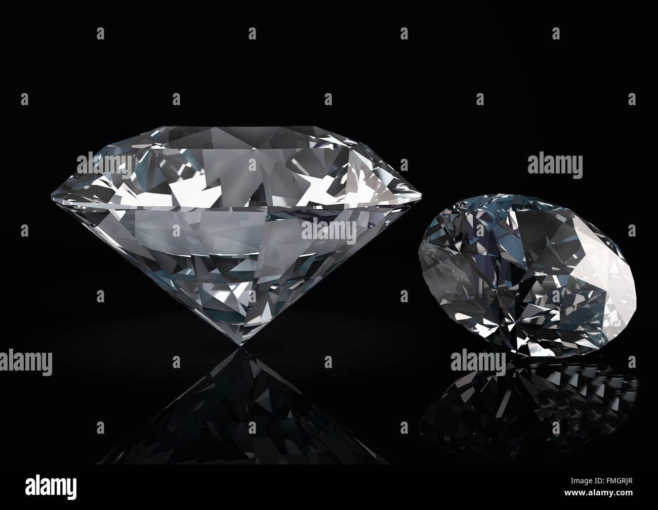 Grand luxe bijoux diamant clair avec des ombres et des reflets sur fond  sombre. Illustration détaillée Photo Stock - Alamy