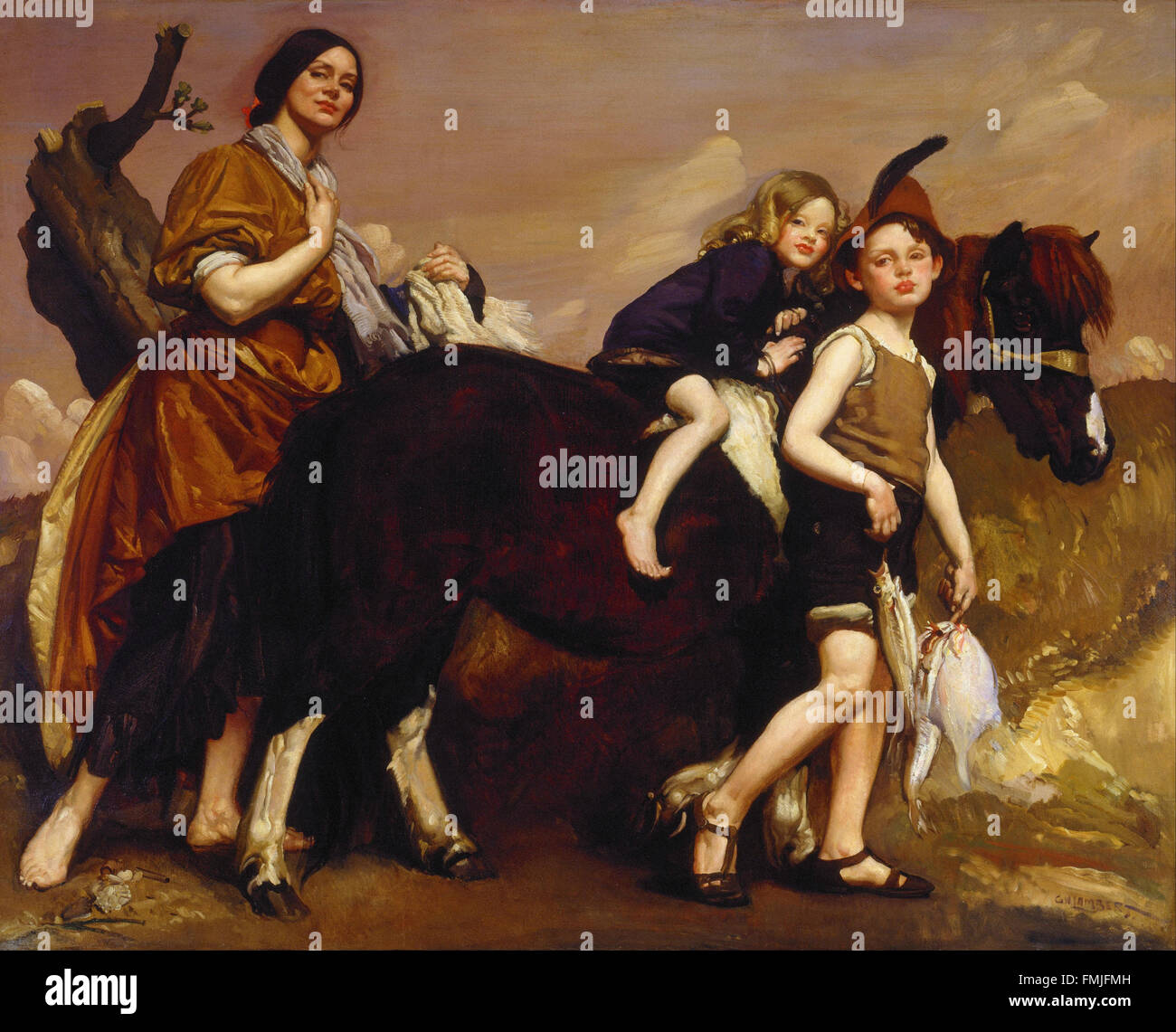 George W Lambert - Vacances en Essex Banque D'Images George W Lambert - Vacances en Essex Banque D'Images