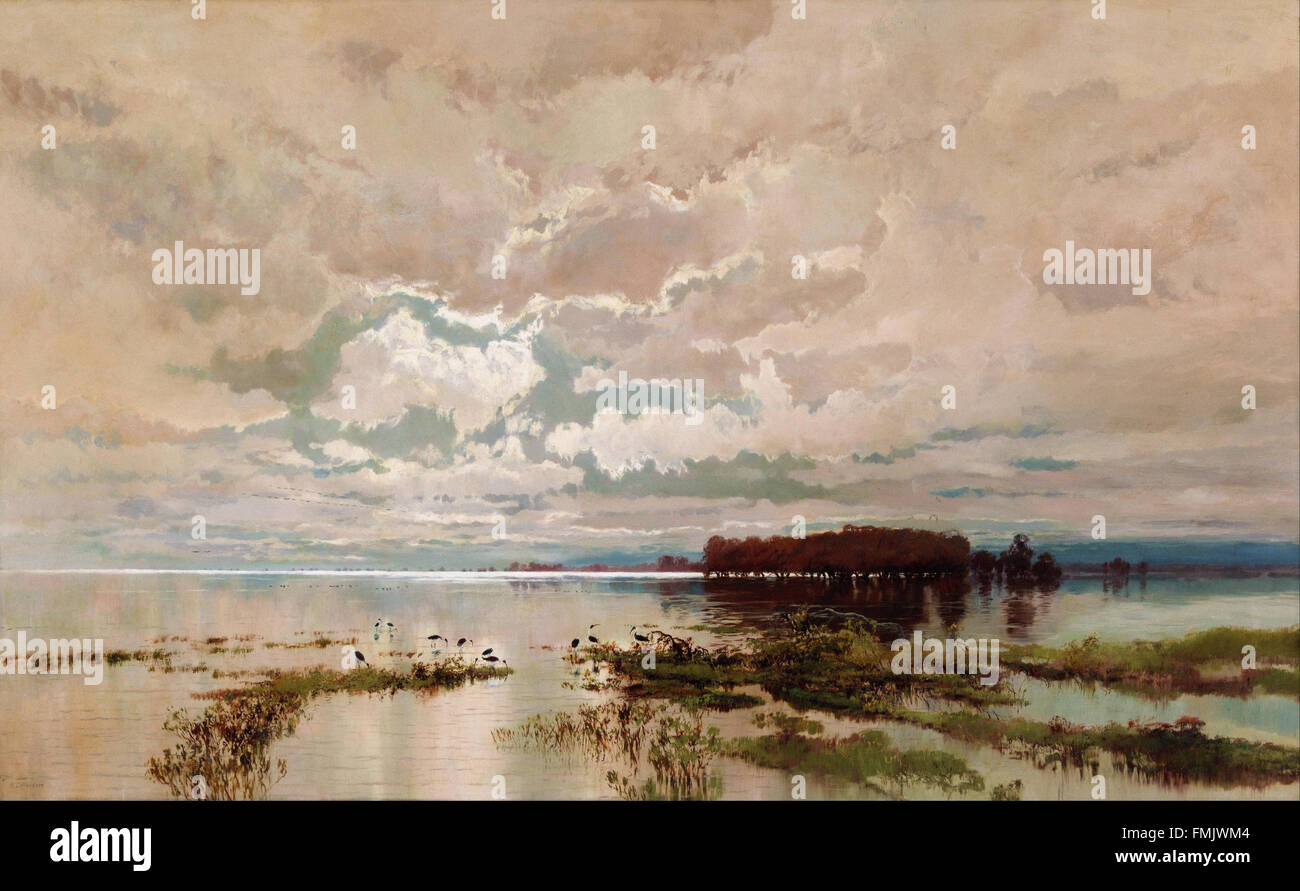 Wc Piguenit - l'inondation dans la Darling 1890 Banque D'Images