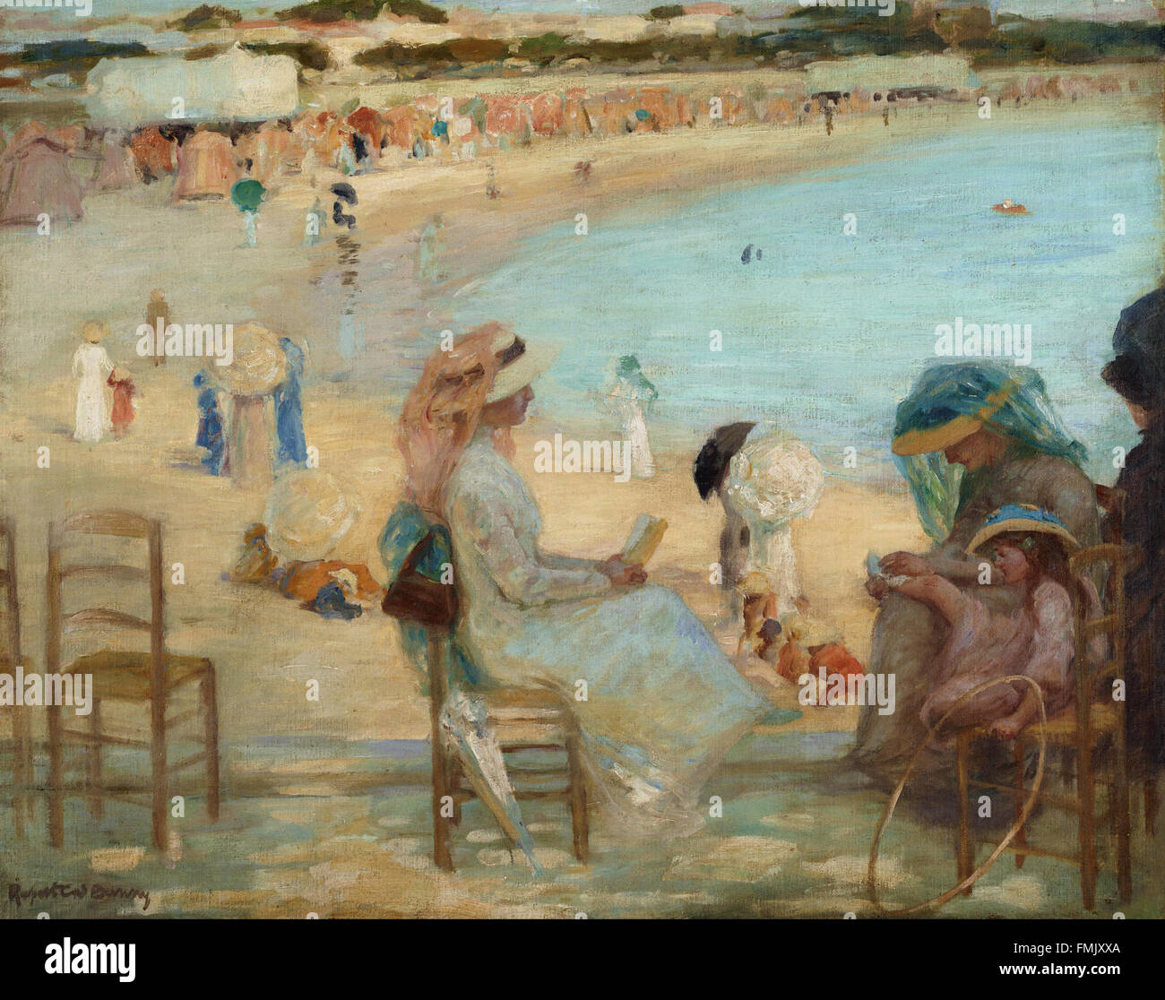 Rupert Bunny - sur la plage (Royan) Banque D'Images