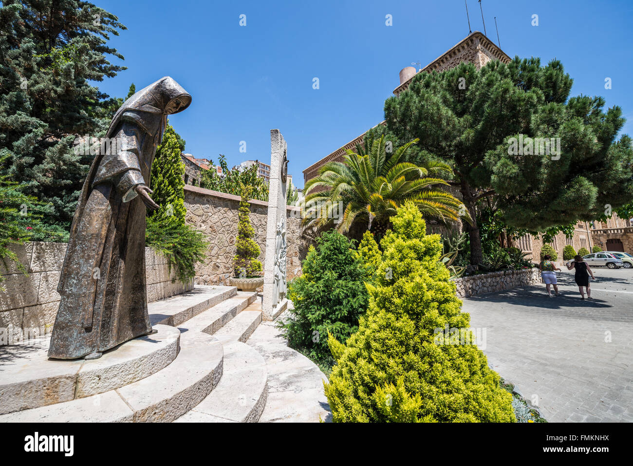 Statue de Saint Joseph de l'église de montagne situé près de Parc Guell à Barcelone, Espagne Banque D'Images
