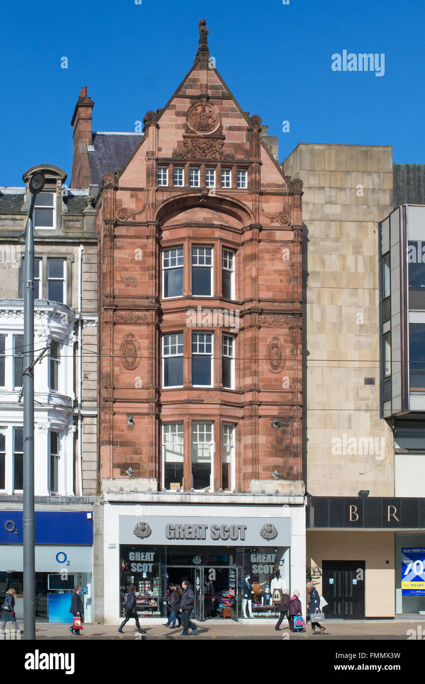Grand Scot shop au 19ème siècle classé monument historique par Hippolyte J Blanc, 70 Princes Street, Édimbourg, Écosse, Royaume-Uni Banque D'Images