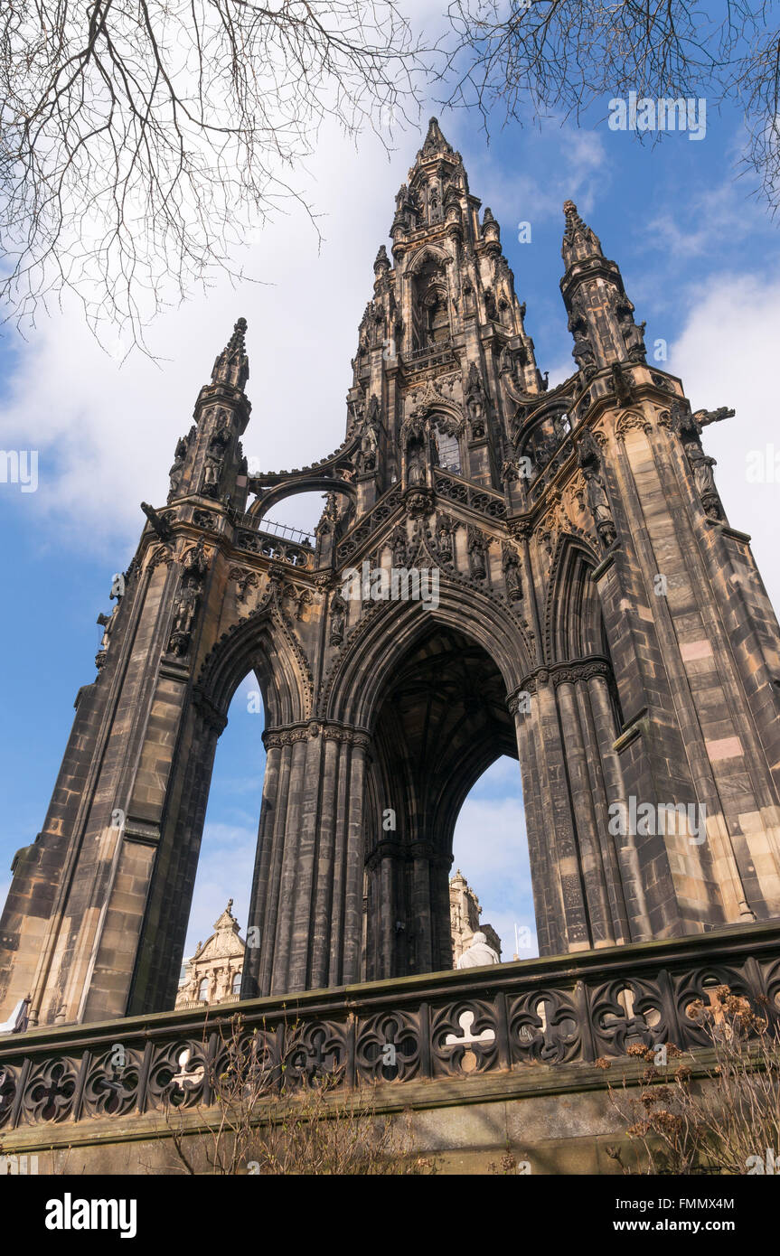 Le Walter Scott monument, Princes Street, Edinburgh, Ecosse, Royaume-Uni Banque D'Images