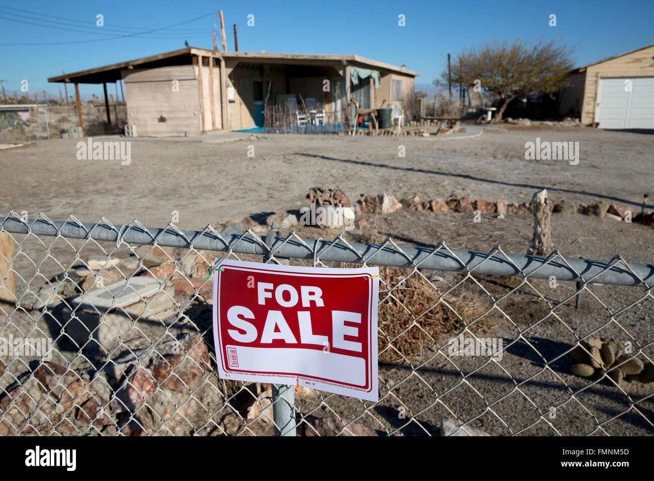 Maison à vendre, Salton Sea Beach, California, USA Banque D'Images