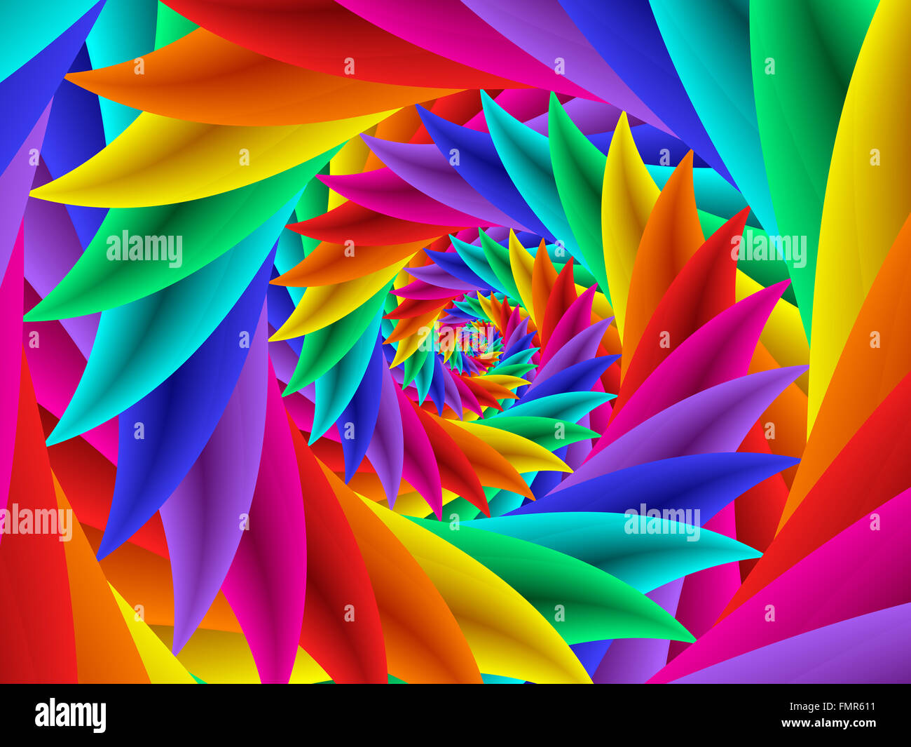 Texture de fond en spirale Arc-en-ciel psychédélique Banque D'Images