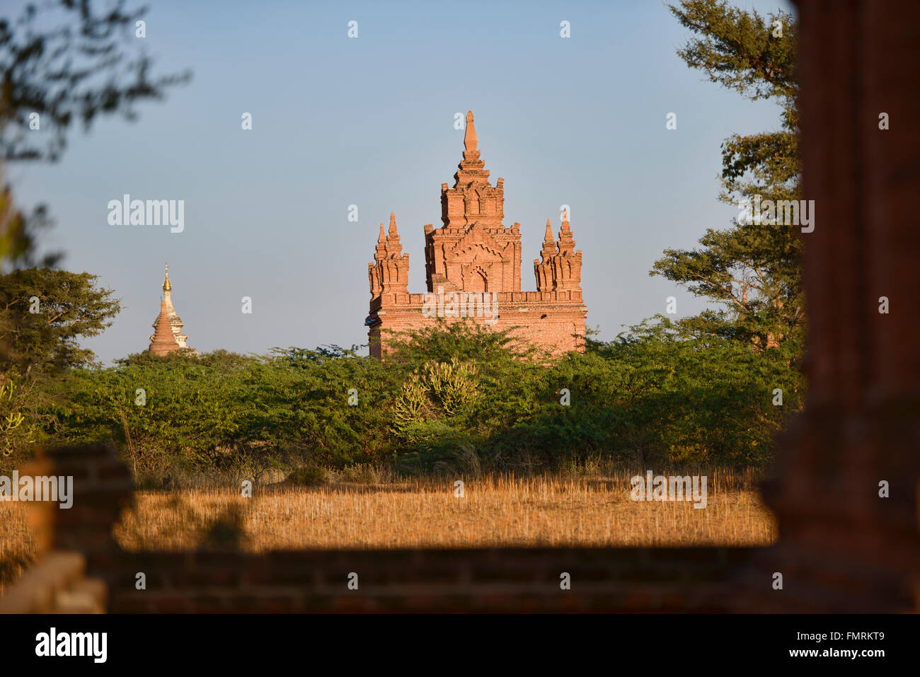 Temple de la lumière du soleil, Bagan, Myanmar Banque D'Images