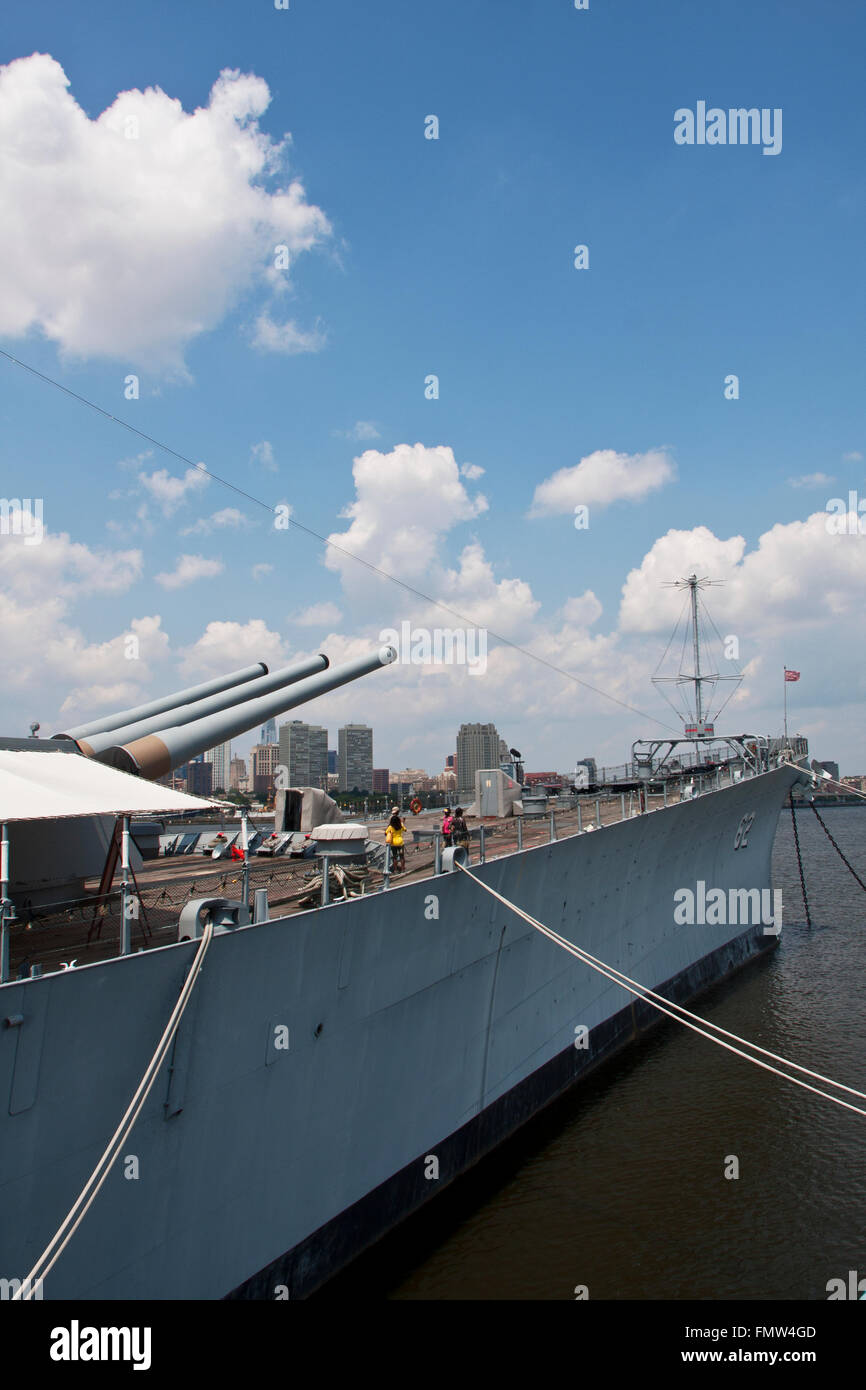 Camden, New Jersey Battleship New Jersey Banque D'Images