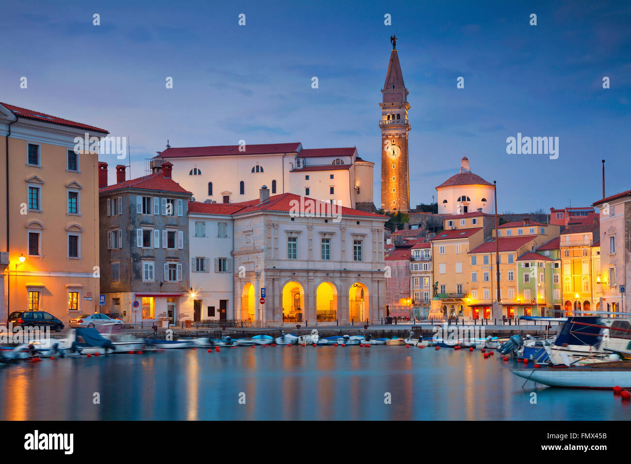 Piran. Piran est une des plus belles villes de la Méditerranée, la Slovénie. Banque D'Images