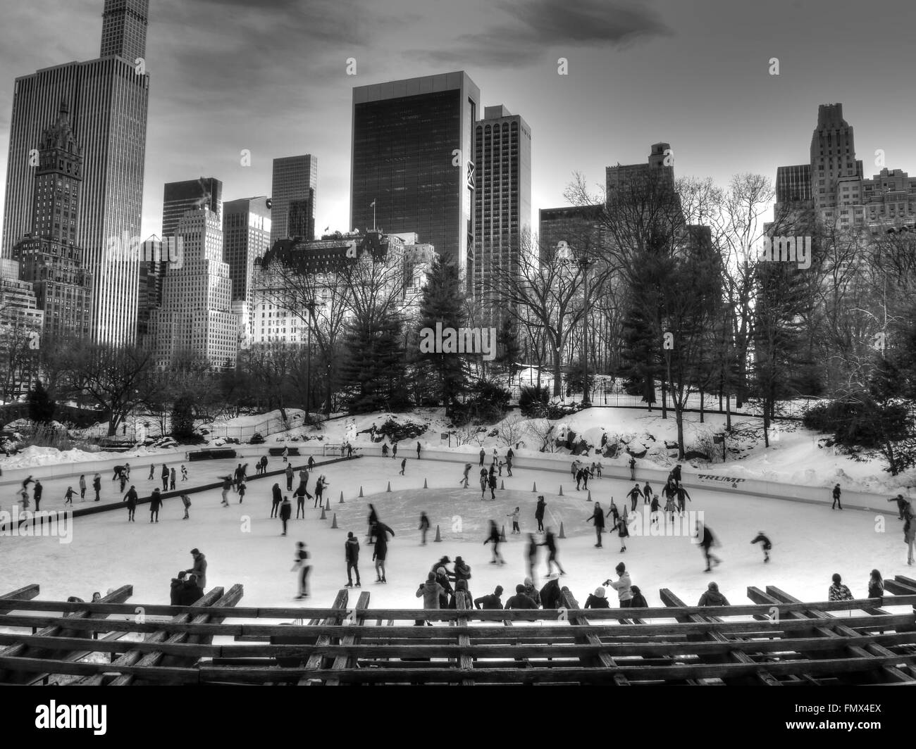 Patinoire de Central Park Banque D'Images