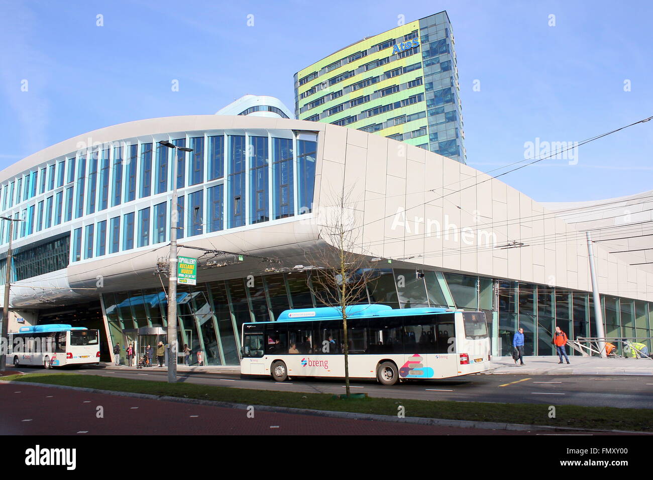 Nouvelle gare centrale de Arnhem aux Pays-Bas, conçu par le célèbre architecte hollandais Ben van Berkel (UNStudio) Banque D'Images