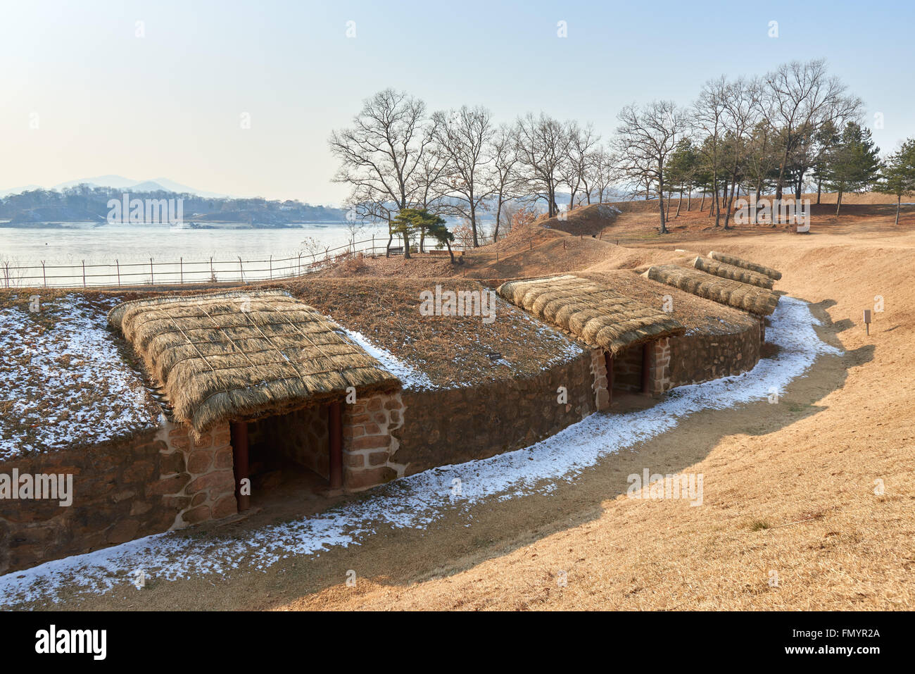 Deokpojin, qui était un camp militaire pour Sondolmok de Joseon. Il y a des casemates contre marine française et la marine américaine sur 150 oui Banque D'Images