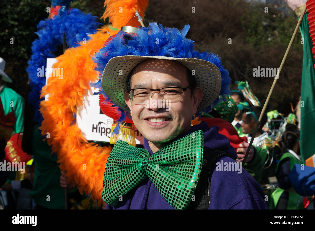 Birmingham, UK. 13 mars, 2016. St Patricks Day célébrations le dimanche avant le jour j. Parade à travers le centre-ville de Birmingham 13 mars 2016. Birmingham ENgland Crédit : Terry Mason / Alamy Live News Banque D'Images