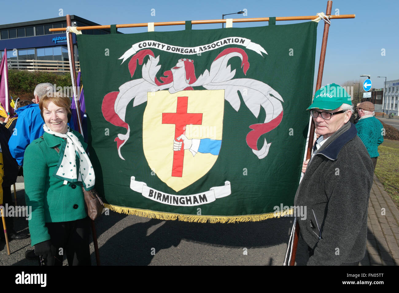 Birmingham, UK. 13 mars, 2016. St Patricks Day célébrations le dimanche avant le jour j. Parade à travers le centre-ville de Birmingham 13 mars 2016. Birmingham ENgland Crédit : Terry Mason / Alamy Live News Banque D'Images