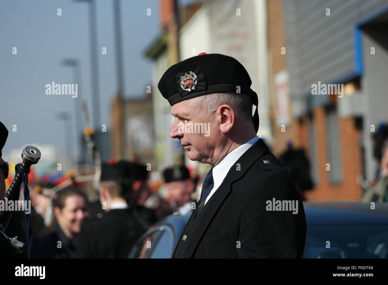 Birmingham, UK. 13 mars, 2016. St Patricks Day célébrations le dimanche avant le jour j. Parade à travers le centre-ville de Birmingham 13 mars 2016. Birmingham ENgland Crédit : Terry Mason / Alamy Live News Banque D'Images
