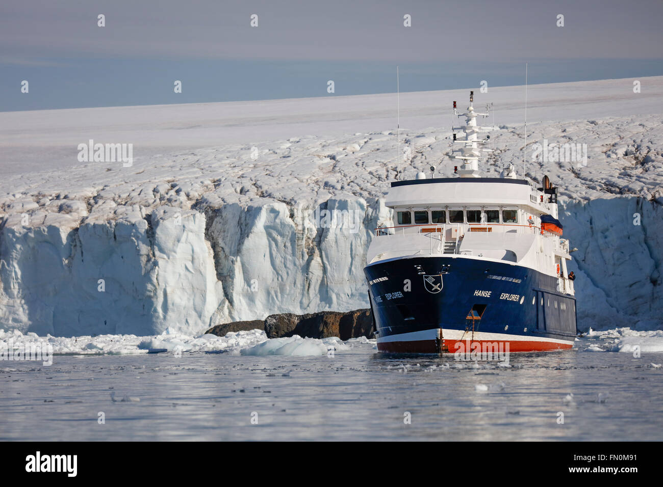 L'antarctique, péninsule antarctique, navire d'expédition Hanse Explorer Banque D'Images