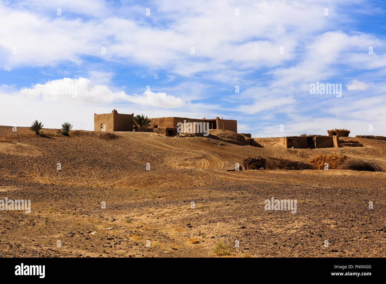 Maison berbère dans le désert Banque D'Images
