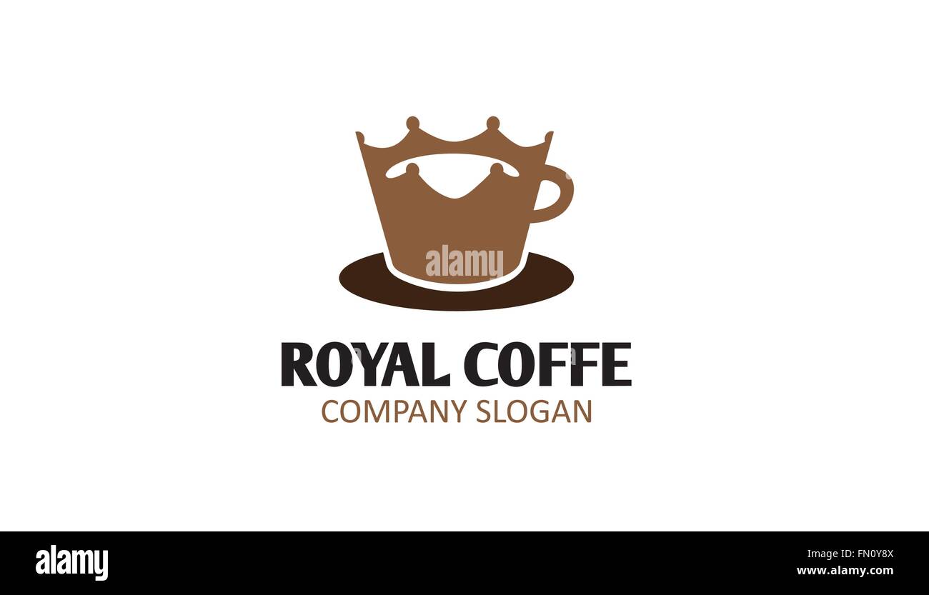 Illustration de la conception du symbole vectoriel du logo Royal Coffee Illustration de Vecteur