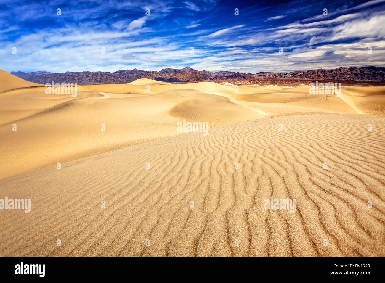 La télévision mesquite sand dunes in Death Valley National Park Banque D'Images