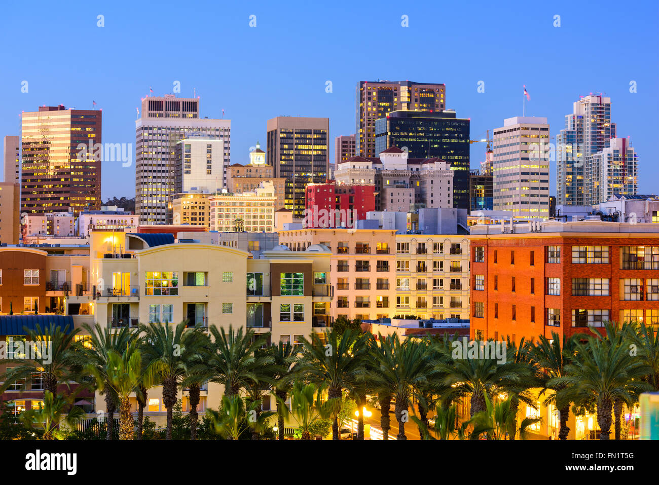 San Diego, Californie, USA Centre-ville de la ville. Banque D'Images