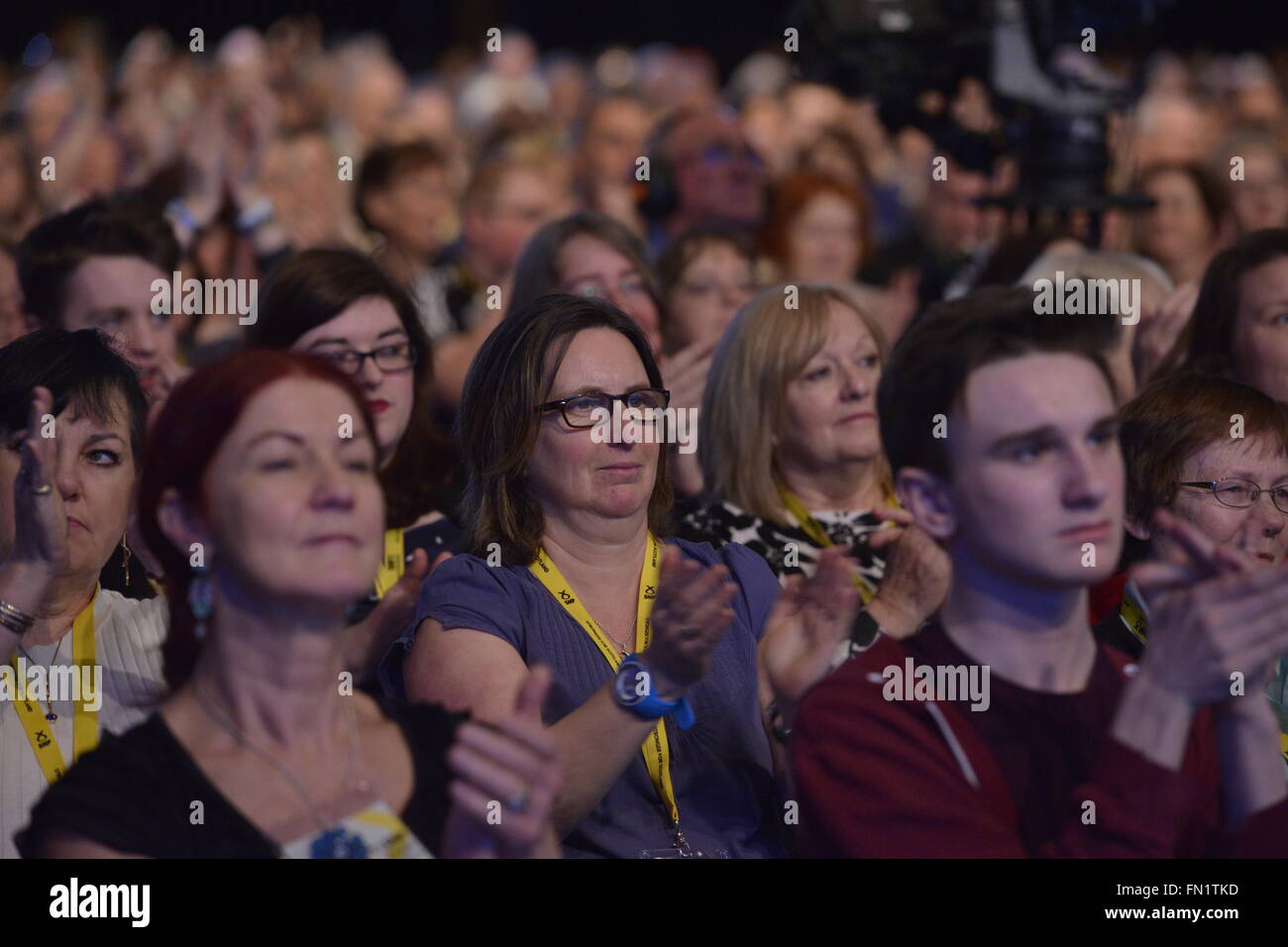Glasgow, Ecosse, GBR - 13 mars : le dernier jour du Parti national écossais (SNP) Conférence de printemps a eu lieu le dimanche 13 mars 2016 à Glasgow, en Écosse. Banque D'Images Glasgow, Ecosse, GBR - 13 mars : le dernier jour du Parti national écossais (SNP) Conférence de printemps a eu lieu le dimanche 13 mars 2016 à Glasgow, en Écosse. Banque D'Images