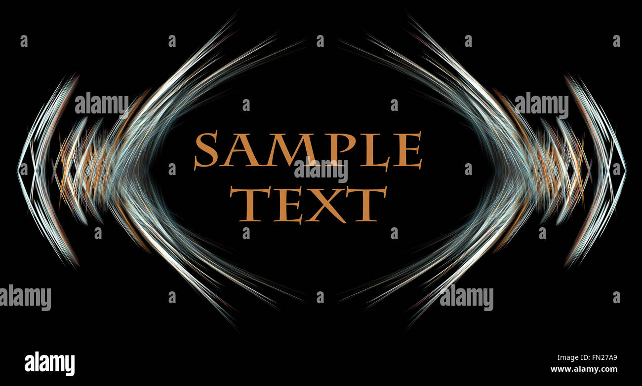 Abstract fractal modèle pour coupe sur une black Banque D'Images