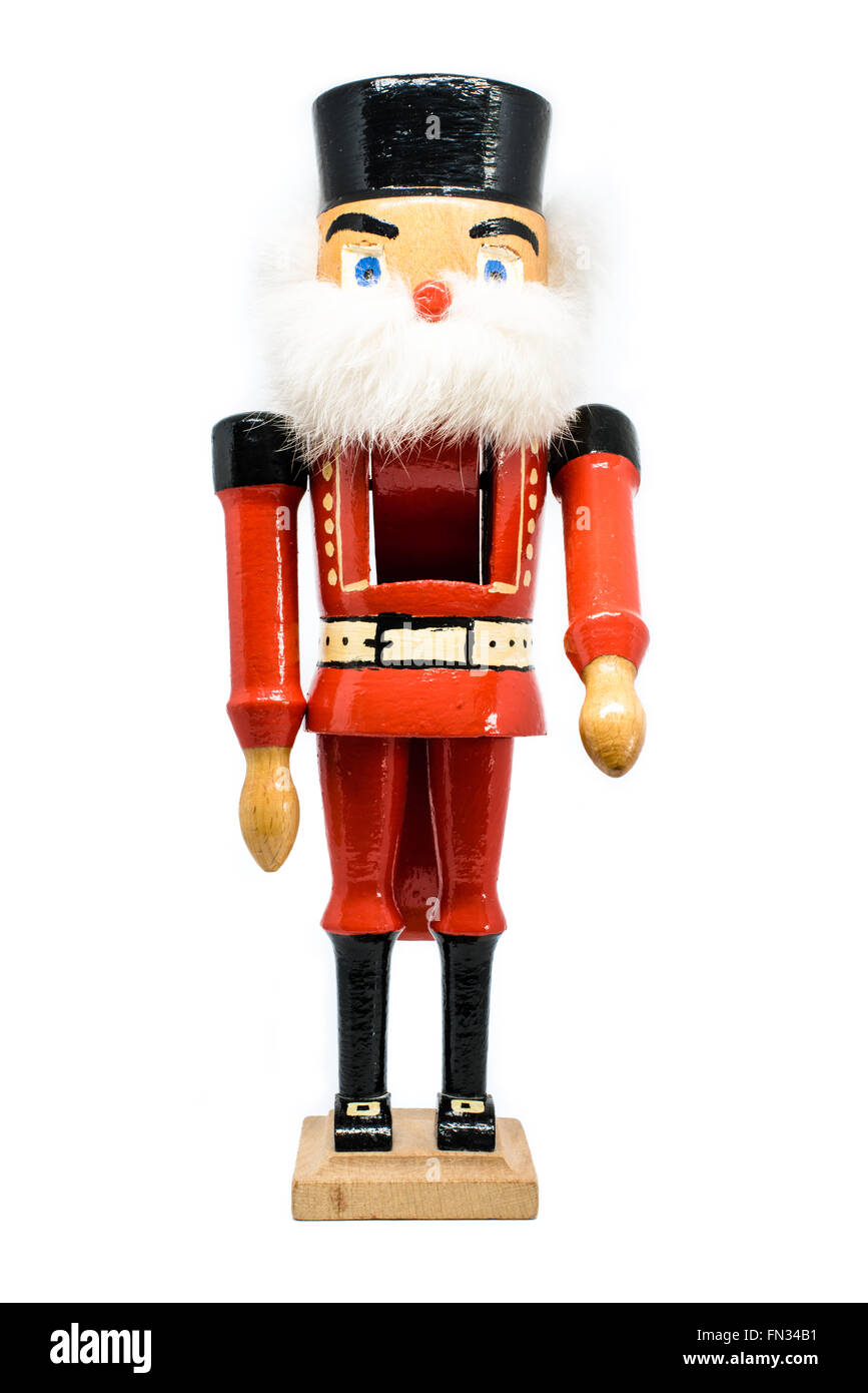 Casse-noisette traditionnels on white Banque D'Images