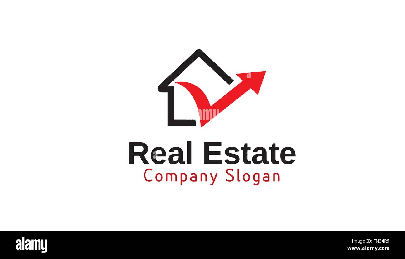 Immobilier House Arrow logo Vector symbole Design Illustration Illustration de Vecteur