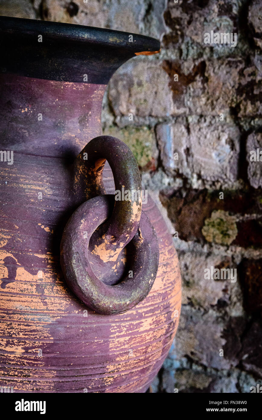 Urne ornementale, Copper & Lumber Store Boutique Hotel, Nelson's Dockyard, English Harbour, Antigua Banque D'Images