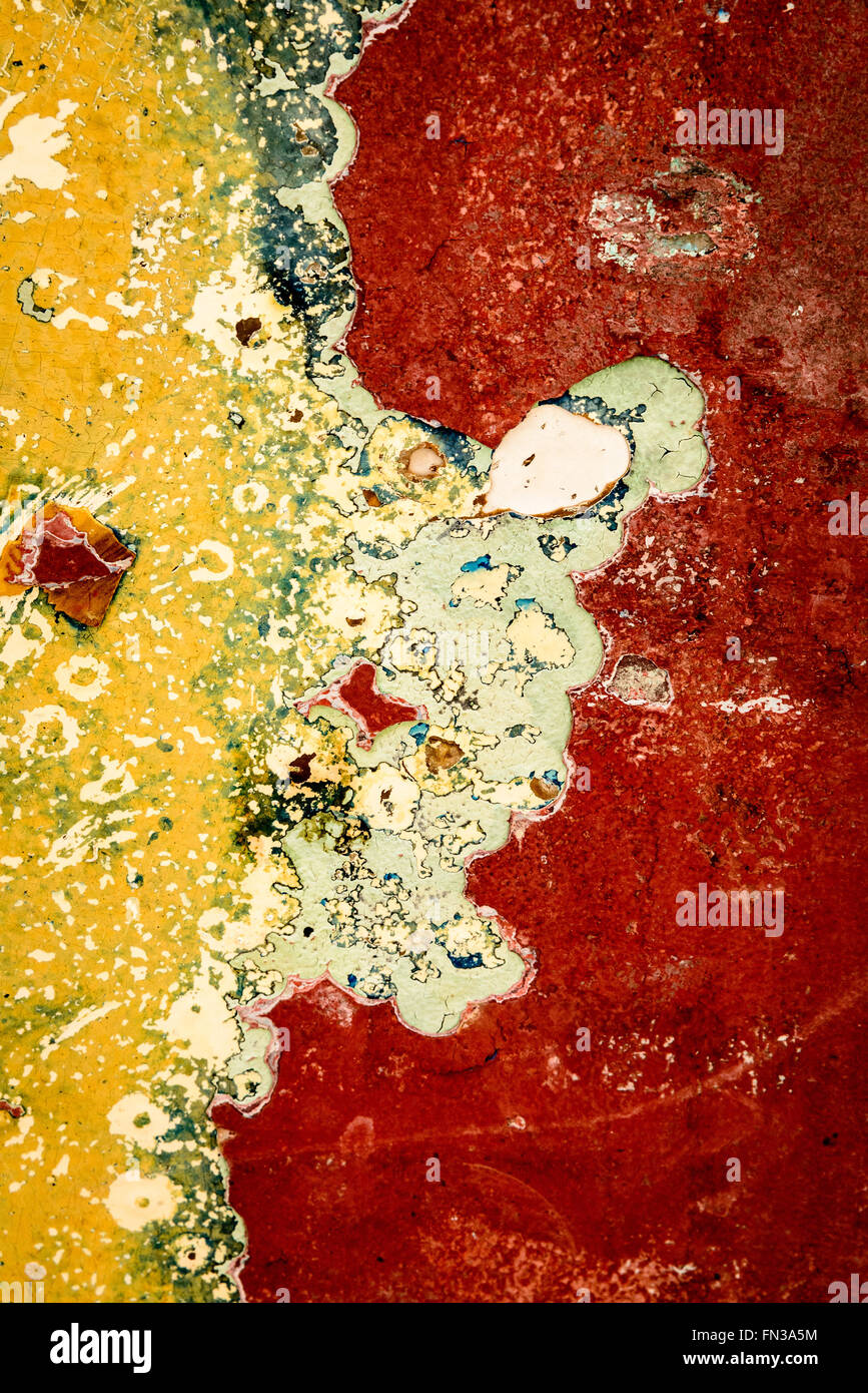 Des modèles d'érosion sur les coques de bateaux disponibles, Antigua Slipway, English Harbour, Antigua Banque D'Images