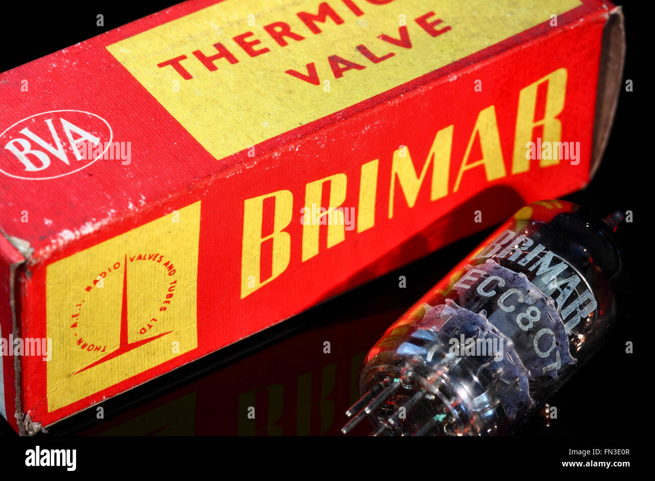 Brimar vintage tube à vide électronique Banque D'Images