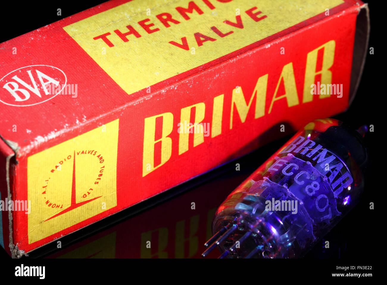 Brimar vintage tube à vide électronique Banque D'Images