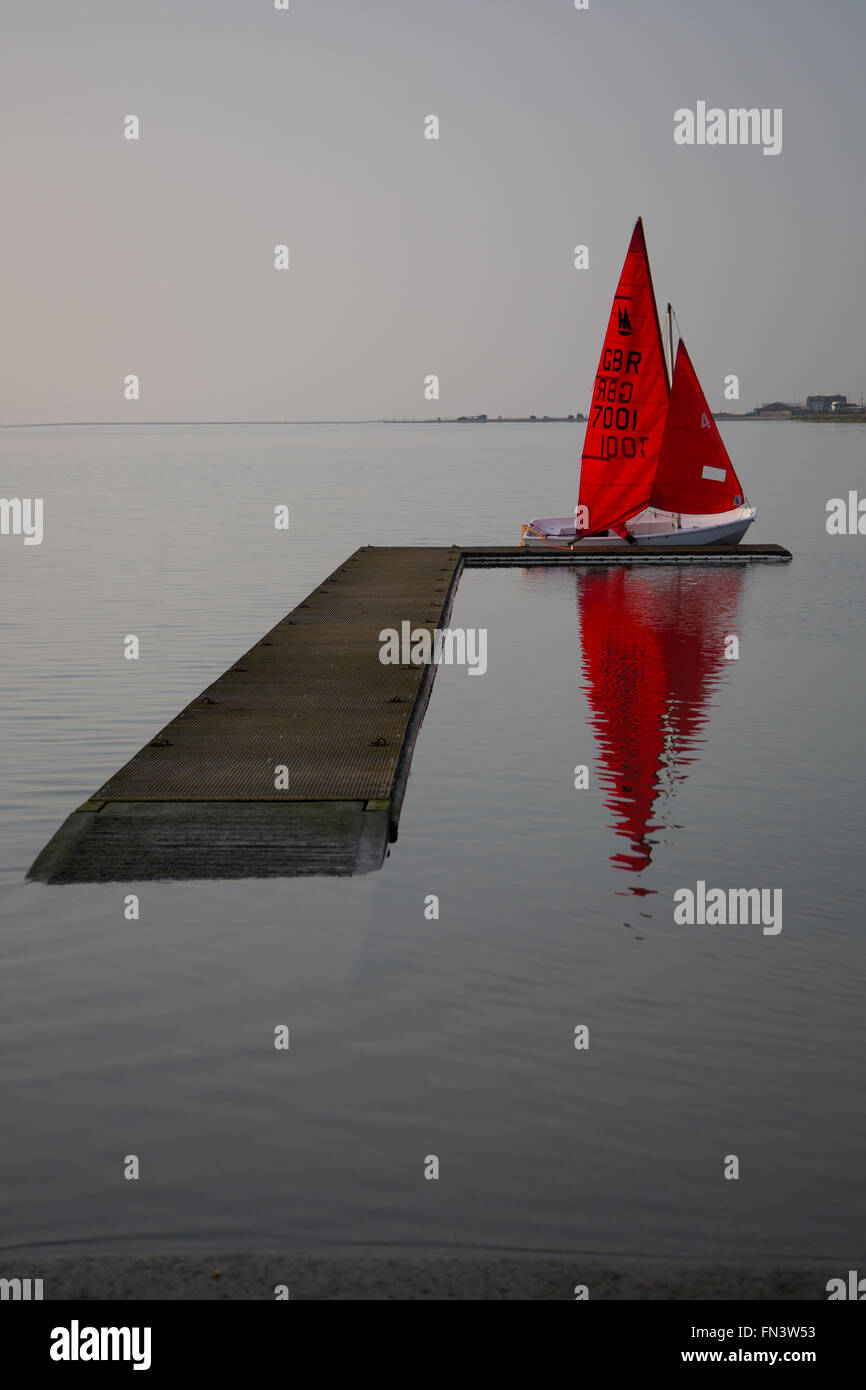 West Kirby le lac marin sur le Wirral, utilisé pour la voile Banque D'Images