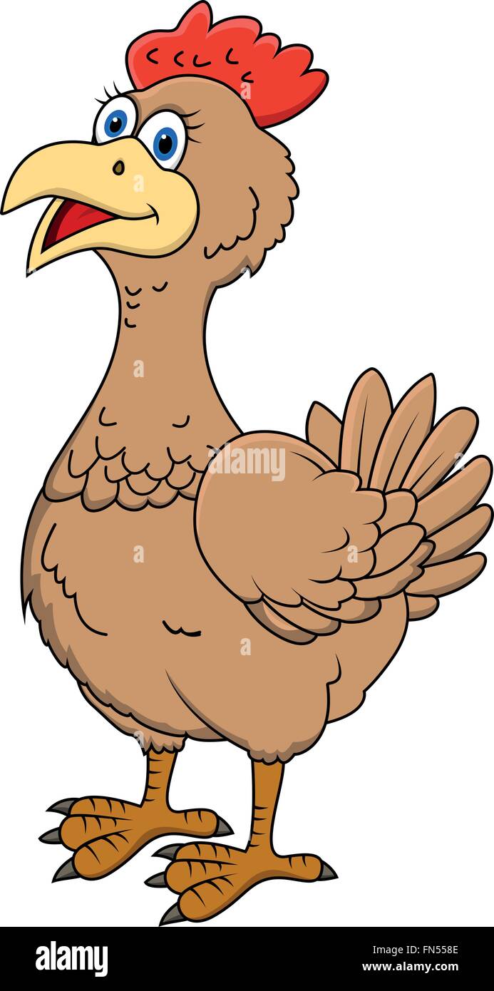 Caricature de poule Illustration de Vecteur