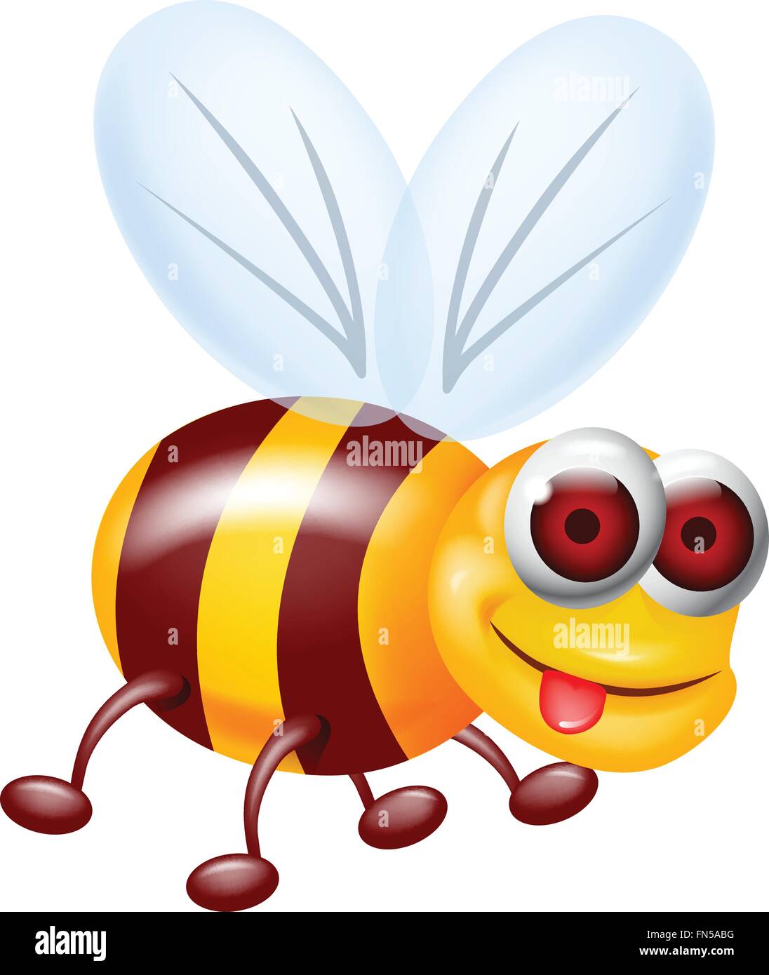 Caricature de l’abeille Illustration de Vecteur