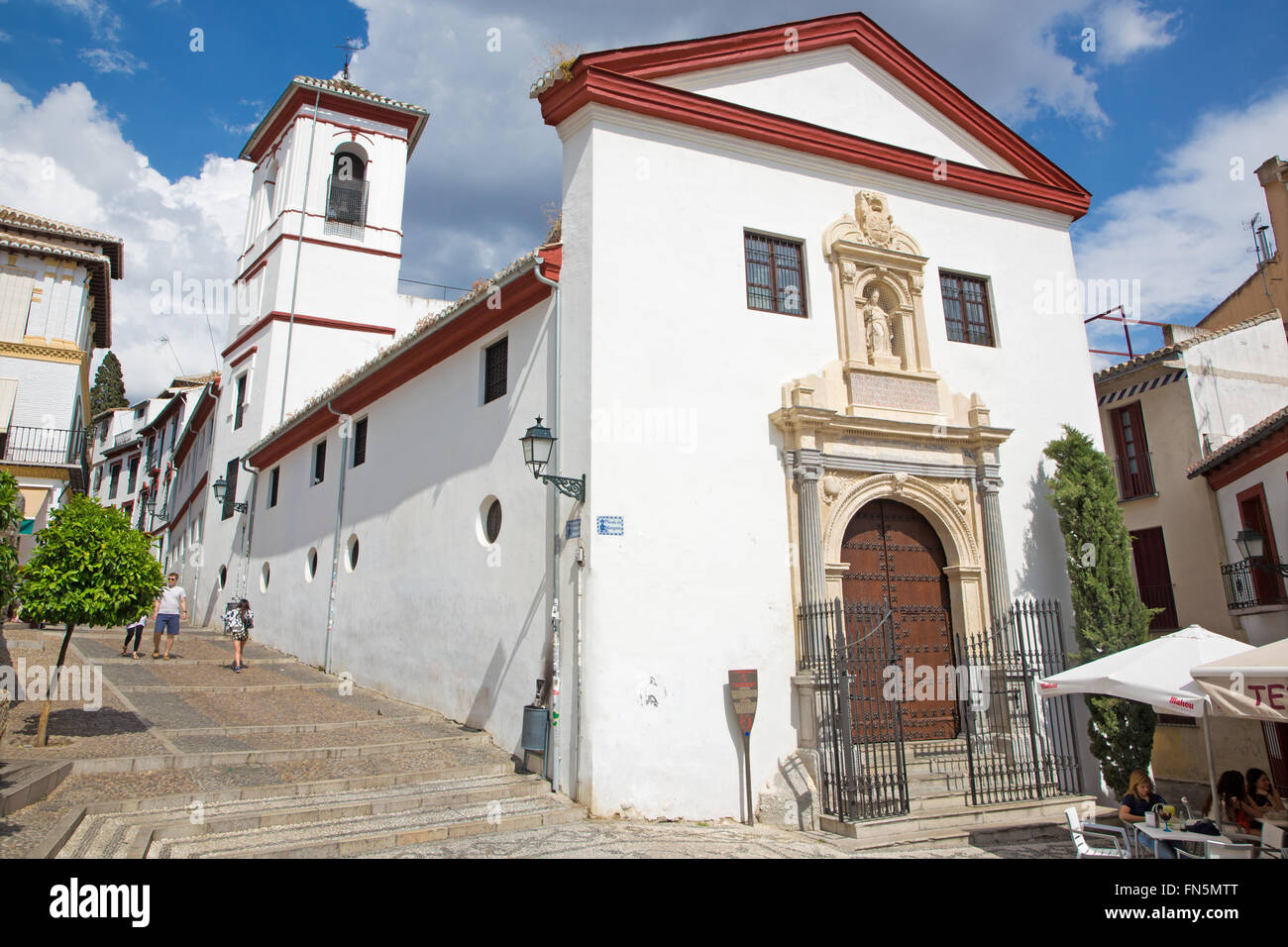 GRANADA, ESPAGNE - 30 MAI 2015 : l'Eglise de San Gregorio Magno en France. Banque D'Images