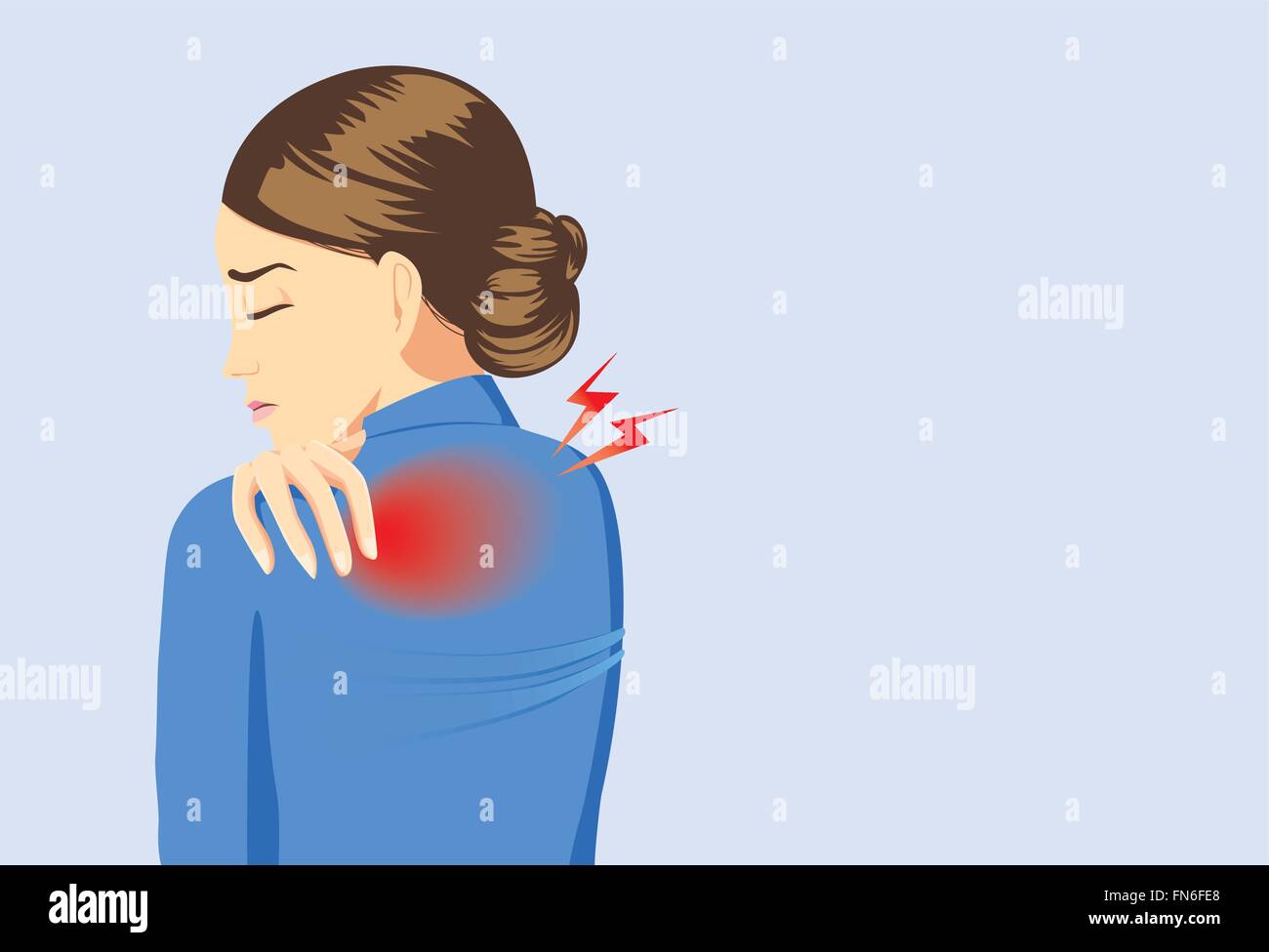 Femme au travail ont la douleur dorsale Illustration de Vecteur