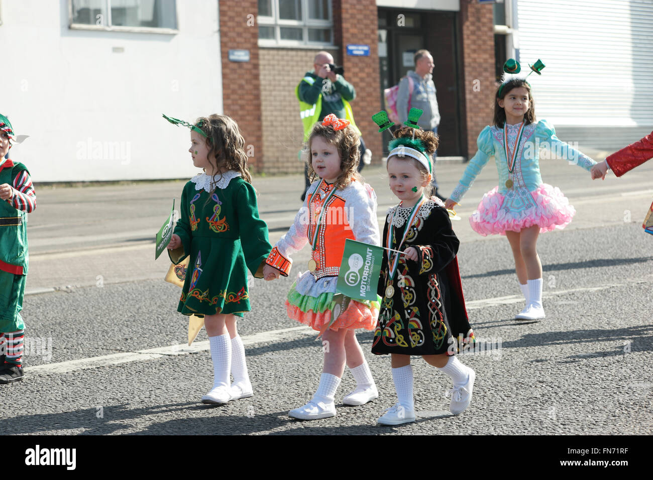 Birmingham, Angleterre 13 mars 2016. St Patricks Day célébrations le dimanche avant la date effective du 17 mars. Credit : Terry Mason / Alamy Live News Banque D'Images