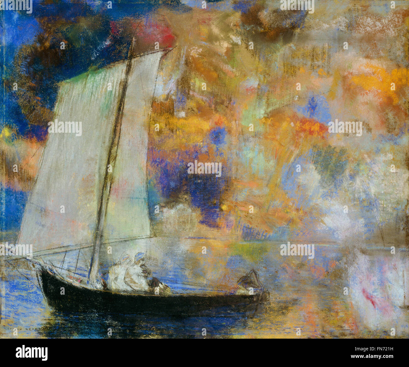 Odilon Redon - Nuages de fleurs Banque D'Images