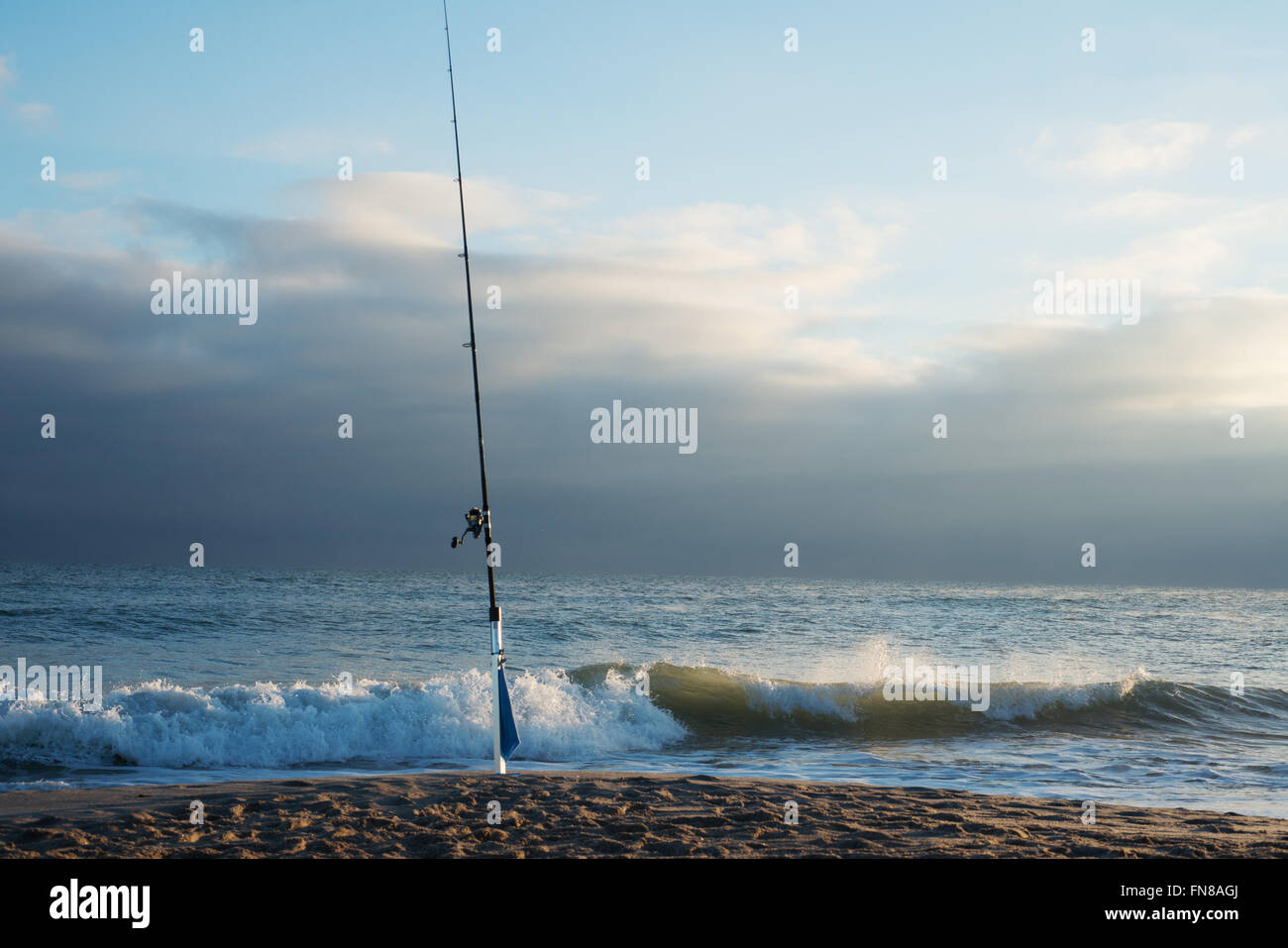 La pêche dans l'océan en Floride. Banque D'Images