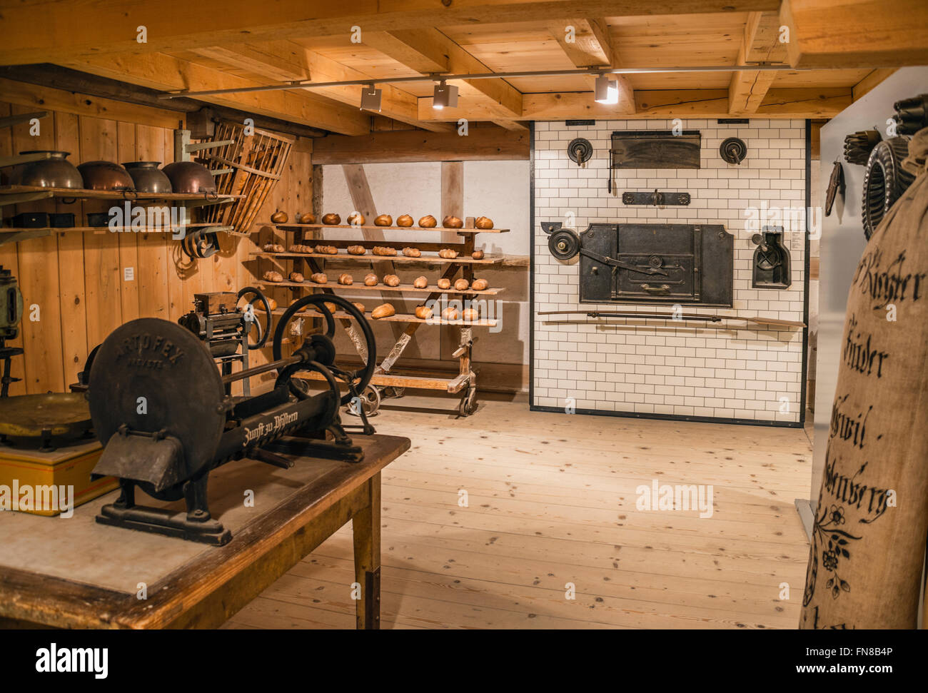 Bakehouse d'une boulangerie historique au musée en plein air Ballenberg, Berne, Suisse Banque D'Images