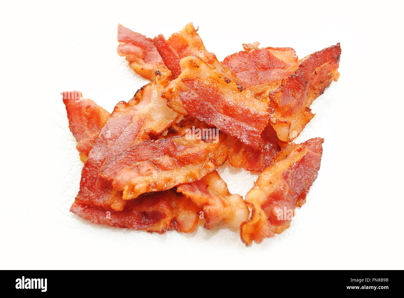 Crispy Bacon doré Prêt à manger Banque D'Images
